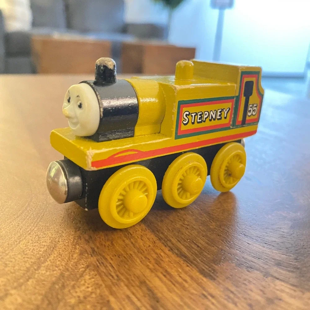 Thomas & Friends Wooden Railway Stepney Yellow Engine 55 RARE Vintage‎